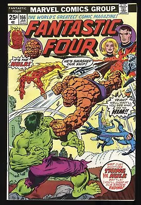 Buy Fantastic Four #166 VF 8.0 Hulk Vs. Thing! Marvel 1976 • 28.46£
