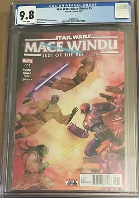 Buy Star Wars Mace Windu #5 CGC 9.8 1st Ahsoka Tano Marvel Jedi Of The Republic • 150.18£