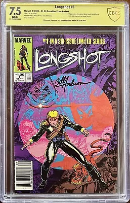Buy Longshot #1 Marvel Canadian Price Variant - CBCS 7.5 - SKETCHED By Bill Anderson • 79.06£