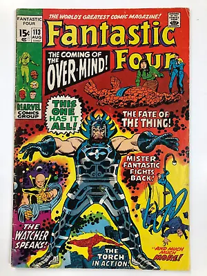Buy FANTASTIC FOUR 113 (Aug 1971) John Buscema,John Verpoorten  VERY GOOD • 7.04£