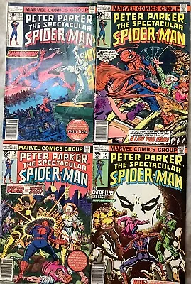 Buy Peter Parker, The Spectacular Spider-Man 10,11,12,19 Marvel 1977/78 Comics • 12.64£