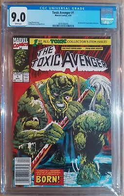 Buy Toxic Avenger #1 CGC 9.0 Newsstand Movie Marvel Comics 1991 • 47.44£