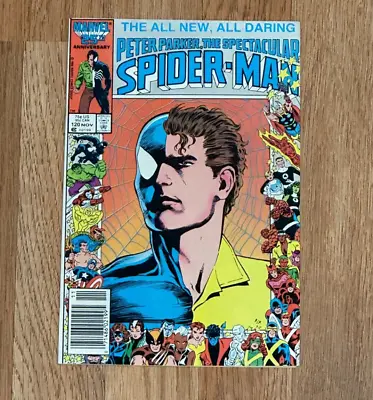 Buy Spectacular Spider-Man #120 - 25th Anniversary Border Newsstand (Marvel, 1986) • 9.48£