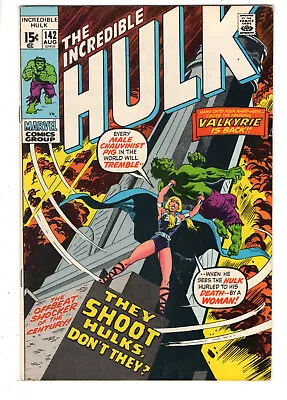 Buy Incredible Hulk #142 (1971) - Grade 7.5 - Valkyrie Is Back - Enchantress Powers! • 80.35£