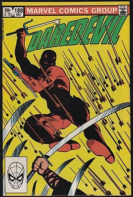 Buy Marvel Comics DAREDEVIL #189 Death Of Stick 1982 VF! • 7.23£