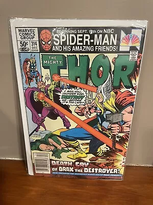 Buy The Mighty Thor #314 Origin Of Drax And Moondragon Marvel Comics 1981 • 6.43£