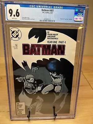 Buy BATMAN #407 CGC 9.6 White Pages | FRANK MILLER Year One Part Four | DC Comics • 59.94£