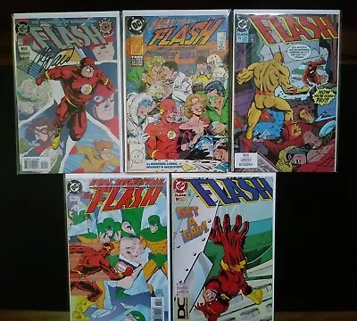 Buy FLASH #0 (signed By Mark Waid), 19, 79, 91, 105 -COMIC BOOK LOT • 15.99£