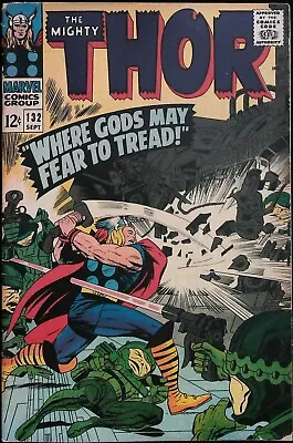Buy The Mighty Thor # 132 September Key Issue 1966 Raw 6.5 Fine 1st Cameo Of Ego • 39.58£