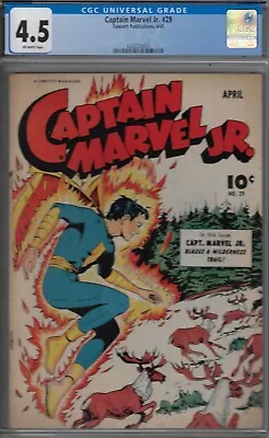 Buy Captain Marvel Jr. CGC 4.5  #29 - VG/FINE COPY WWII COMIC- 1945 • 236.39£