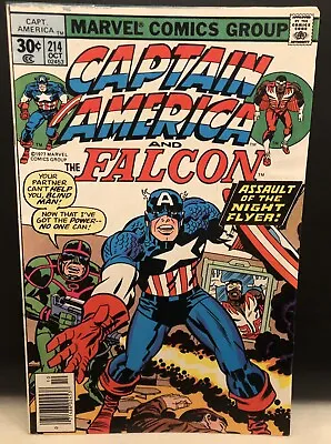 Buy CAPTAIN AMERICA #214 Comic Marvel Comics Bronze Age Mild Ink Bleed • 4.71£