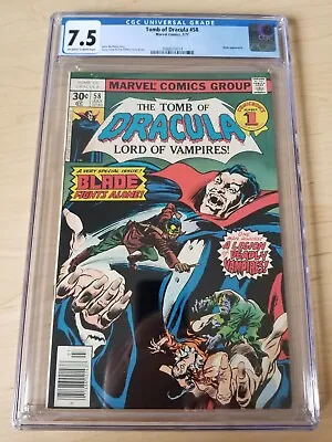 Buy Tomb Of Dracula #58 - CGC 7.5 OW/W (1977, Marvel) Future MCU, Solo Blade Issue • 70.94£