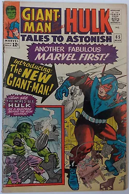 Buy Tales To Astonish #65 (Mar 1965, Marvel), G, New Giant-Man Costume, Hulk Stars • 19.30£