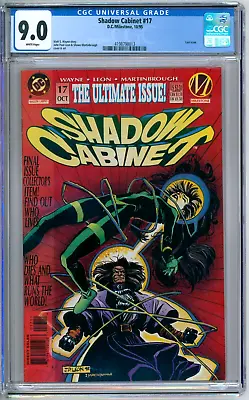 Buy Shadow Cabinet 17 CGC Graded 9.0 VF/NM Last Issue DC Comics 1995 • 23.62£