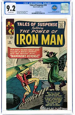 Buy Tales Of Suspense #54 - Flawless CGC 9.2 - Mandarin App - Iron Man - Marvel 1964 • 711.02£