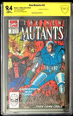 Buy THE NEW MUTANTS #91 CBCS 9.4 SIGNED BY ROB LIEFELD Not CGC • 70.16£