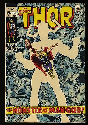 Buy Thor #169 VF- 7.5 Origin Of Galactus! 1st Appearance Black Winter! Marvel 1969 • 87.10£