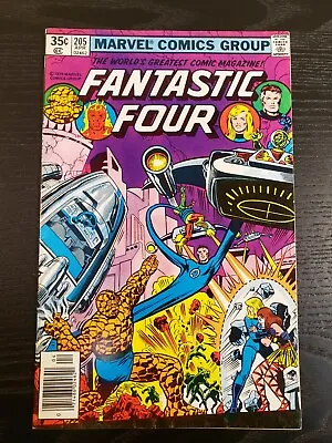 Buy Fantastic Four 205, (VG-FN, 5.0) Marvel 1979, Newsstand! 1st Nova Corp • 16£