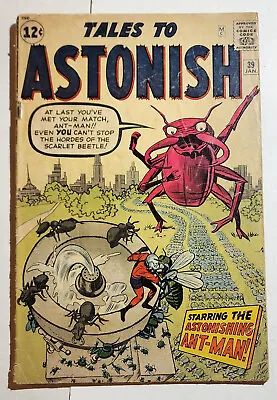 Buy TALES TO ASTONISH #39 Early Ant-Man, Marvel Silver Age 1962 • 39.68£