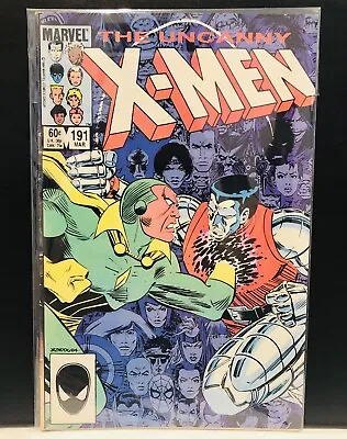 Buy UNCANNY X-MEN #191 Comic , 1ST APP NIMROD MARVEL COMICS 1985 • 7.36£
