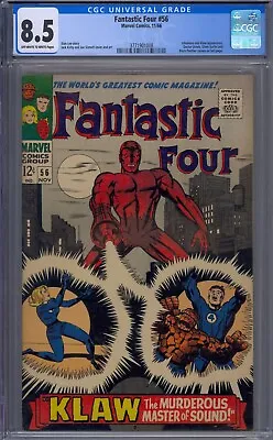 Buy Fantastic Four #56 Cgc 8.5 Dr Doom Silver Surfer Black Panther Jack Kirby • 199.87£