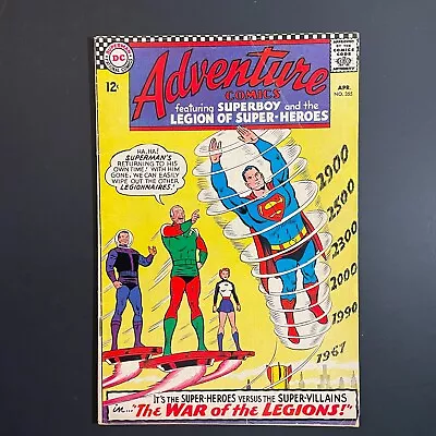 Buy Adventure Comics 355 Silver Age DC 1967 Legion Of Super-Villains Superman Comic • 7.96£