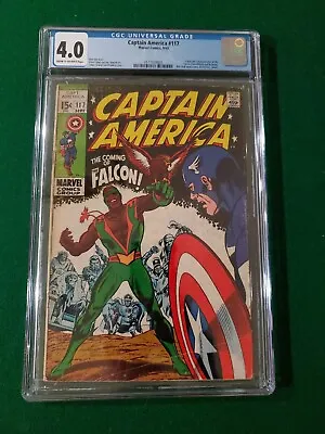 Buy Captain America #117 Cgc 4.0 Falcon 1st Appearance & Origin 1969 • 200.27£