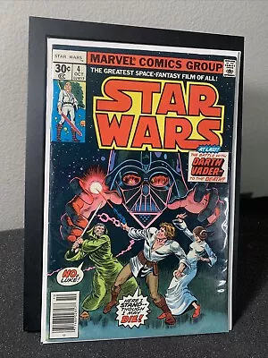 Buy Star Wars #4 Marvel Comic Book 1977 First Print Newsstand 30 Cents Death Obi-won • 111.36£