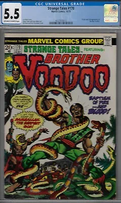 Buy Strange Tales #170-cgc 5.5  Fine-1973 Marvel-2nd Brother Voodoo • 562.19£