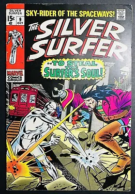 Buy Silver Surfer #9 Appearance Of The Ghost Silver Age Marvel Comics 1969. NICE!!!! • 39.22£