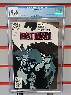 Buy BATMAN #407 (DC, 1987) CGC Graded 9.6 ~ FRANK MILLER ~ YEAR ONE ~ White Pages • 47.32£
