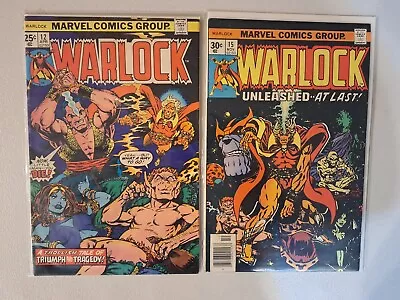 Buy Warlock #12 #15 (1976) Thanos Origin Pip The Troll • 23.98£