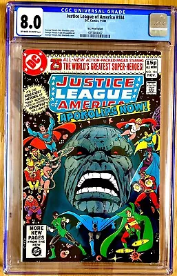 Buy Justice League Of America #184. Nov 1980. CGC 8.0. Darkseid Saga Part 2 • 41£