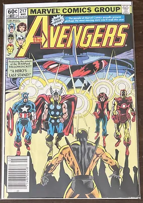Buy Avengers #217 VF+ 8.5 NEWSSTAND EDITION MARVEL COMICS 1982  • 2.36£