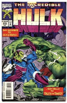 Buy Incredible Hulk #419 1st TALOS Cover-Marvel Comic VF/NM • 21.24£
