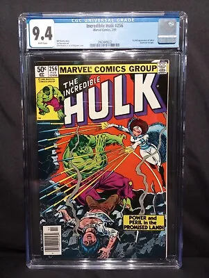 Buy Incredible Hulk #256 (2/81 Marvel) CGC 9.4 NEWSSTAND 1st Full Appearance Sabra • 212.86£