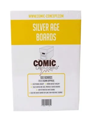 Buy Comic Concept Silver Age Size Comic Backing Boards | 5 - 100 Backing Boards • 5.75£