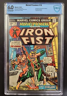 Buy Marvel Premiere #16 6.0 Cbcs   2nd Appearance Of Iron Fist Marvel Comics 1974 • 23.83£
