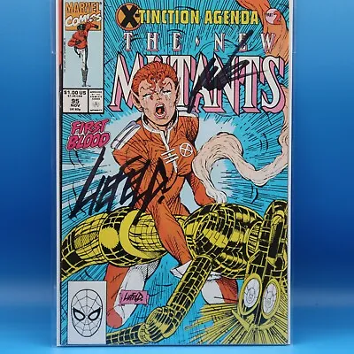 Buy New Mutants #95 -🔑Death Of Warlock - [RARE] Rob Liefeld Signature +COA - NM+/M • 119.92£