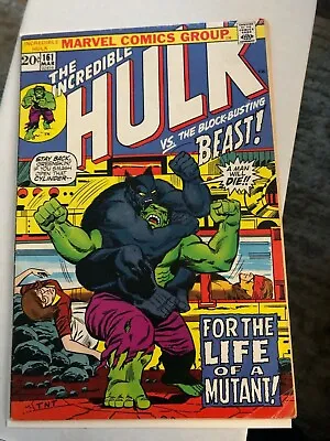 Buy Marvel - Incredible Hulk #161 -vs Beast Death Of Mimic Mid Grade Classic Cover • 31.97£