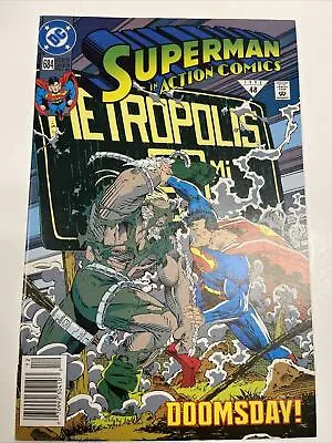 Buy Superman In Action Comics #684 - DC 1992 Rare Newstand! Doomsday! (VF+ - VF/NM) • 35.98£