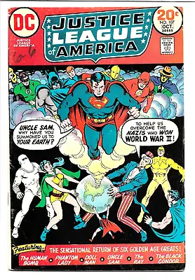 Buy Justice League Of America 107, 1973, 1st App Freedom Fighters, KEY! 6.5 FN+ • 23.98£