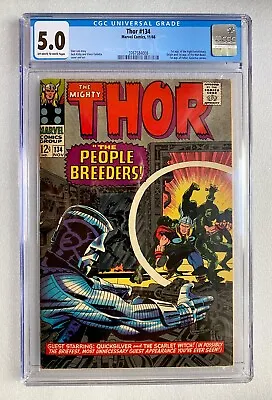 Buy Thor #134 Cgc 5.0 1st Appearance High Evolutionary 1966 Key Gotg #3 Villain • 149.99£