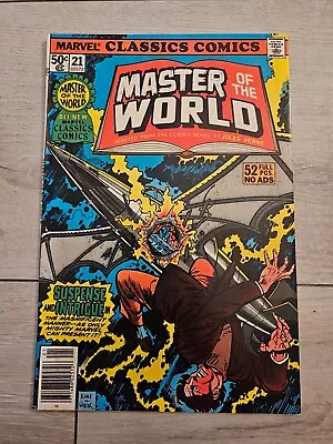Buy Marvel Classics Comics #21 1977 Mid To Mid+ Grade Master Of The World 52 Pages • 6.34£