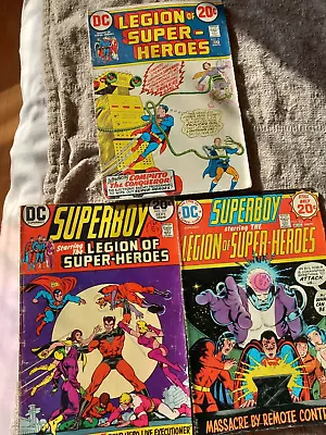 Buy LEGION OF SUPER-HEROES  DC Comic 1973 SUPERBOY X 3 Issues • 8.75£