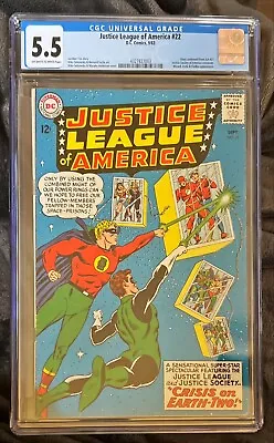Buy Justice League Of America 22 CGC 5.5 Justice Society Of America Crossover 1963 • 98.74£