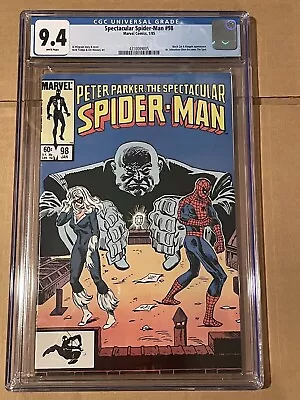Buy Peter Parker The Spectacular Spider-Man #98 CGC 9.4 WP 1985 1st App The Spot Key • 65.58£