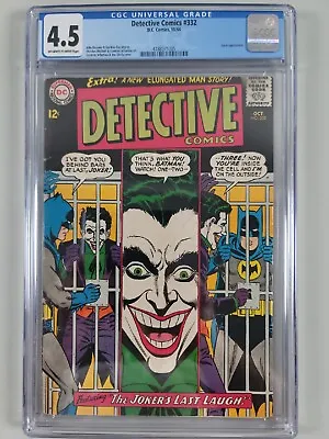 Buy Detective Comics 332 CGC 4.5 Silver Age Batman! Classic Joker Cover! • 94.60£