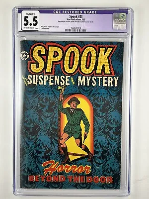 Buy Spook 25 CGC 5.5 LB Cole SKULL C. 💀1953 Horror Beyond Door #4 Star #1568581019 • 545.68£