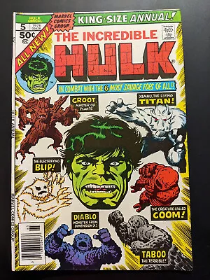 Buy Incredible Hulk King Size Annual #5, 2nd Appearance Groot, FREE UK POSTAGE • 40.99£
